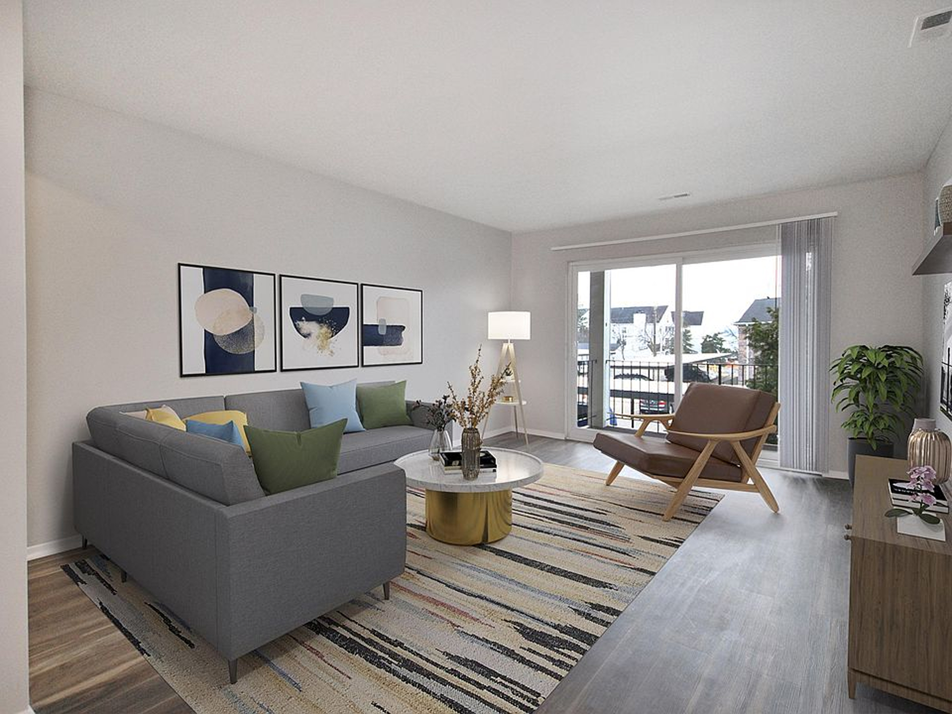 Modern Two-Bedroom Interior — Apartment